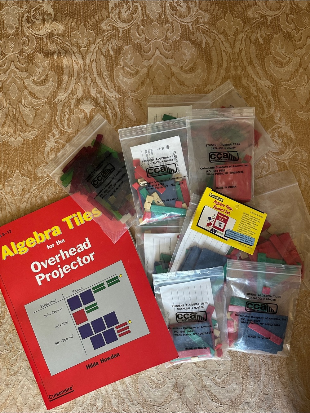 Algebra tiles manipulatives - 10 student sets + overhead set for teacher. Gr 6+